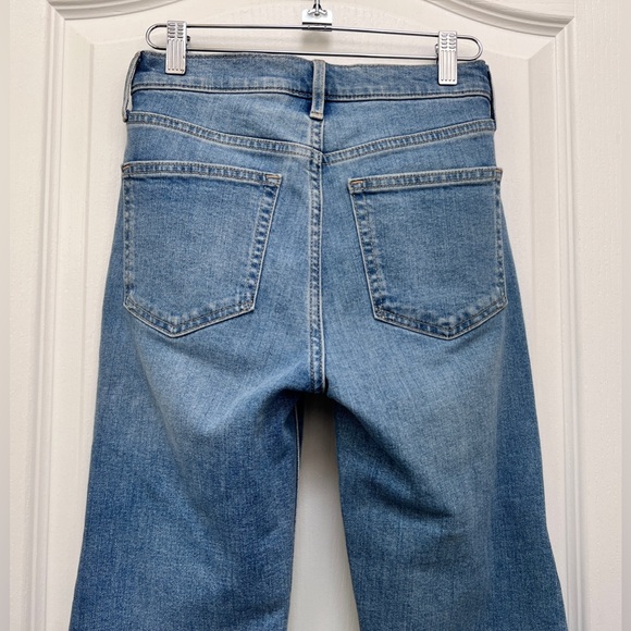 Gap High Rise Patched 70s Flare Raw Hem Jeans Woman’s 24/00P - Picture 8 of 13